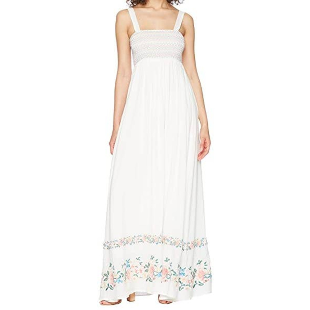 Show Me Your Mumu Eliana Maxi Dress (Once Upon A Time Embroidery) Sz Large White